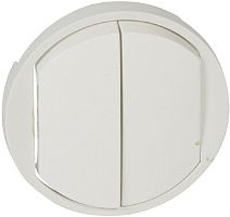 Лицевая панель Legrand Celiane для 2-кл. выключателя белый картинка